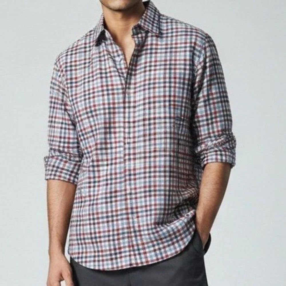 Gingham Button Down 100% Cotton Slim Fit Medium Banana Republic Mens‎
